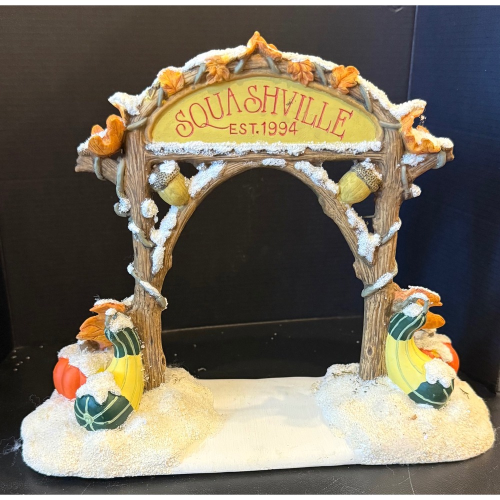 Silvestri Charming Tails Squashville Archway Figurine Fall Harvest Decor